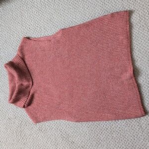 Rachel Zoe Chunky Knit Sleeveless Cowlneck Sweater Vest L